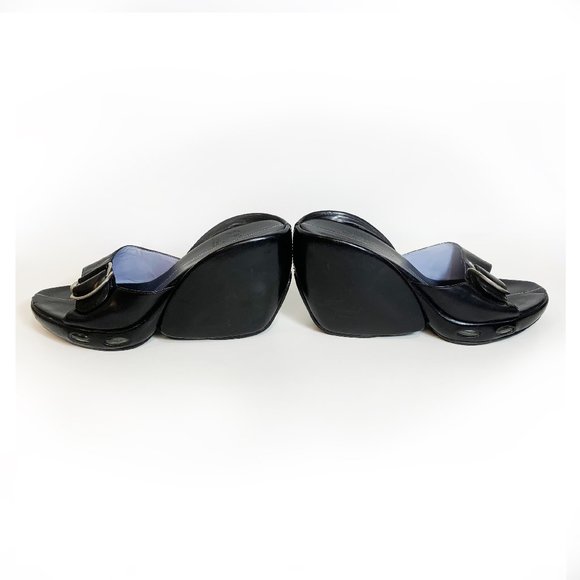 COLE HAAN Nike Air Black Leather Heels Shoes - Picture 4 of 7